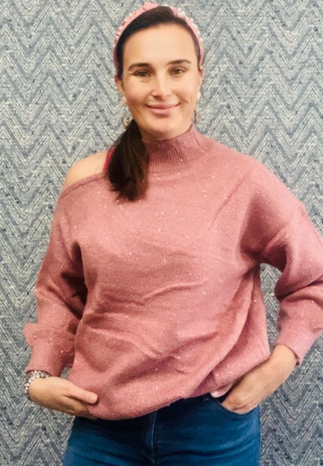Pink & Glitter Knit