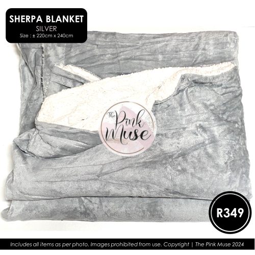 Sherpa Blanket Silver
