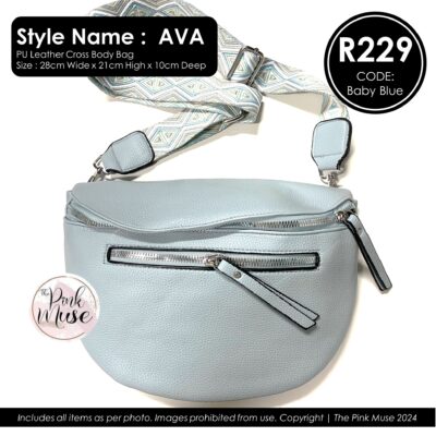 The Pink Muse Ava Bag Baby Blue