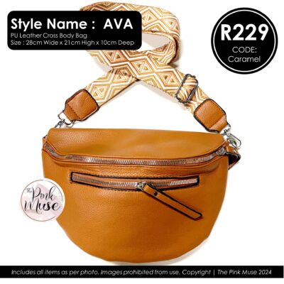 The Pink Muse Ava Bag Caramel