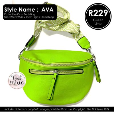 The Pink Muse Ava Bag Lime