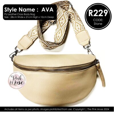 The Pink Muse Ava Bag Stone