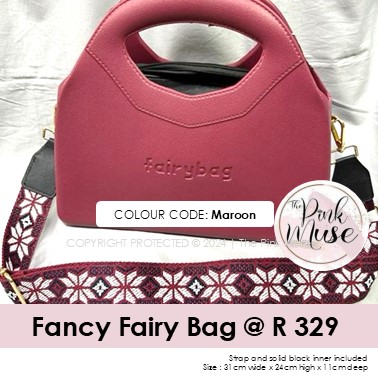 The Pink Muse,Fancy Fairy Bag, Maroon