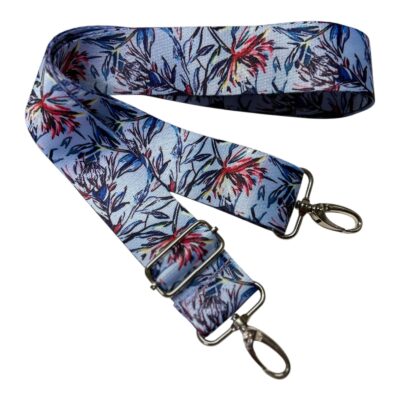 Blue Flower Bag Strap