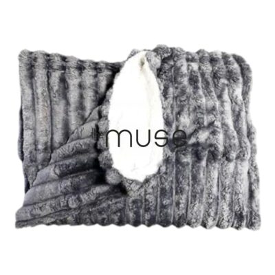 Sherpa Blanket, Dark Grey