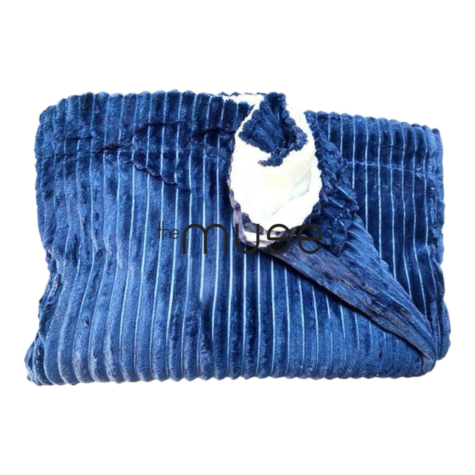Sherpa Blanket, Cobalt