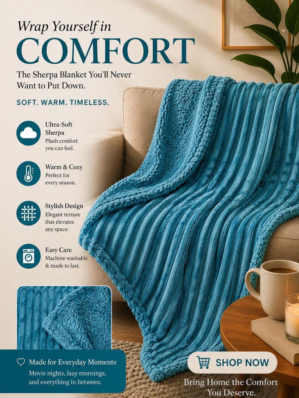 The Pink Muse, Sherpa Blanket