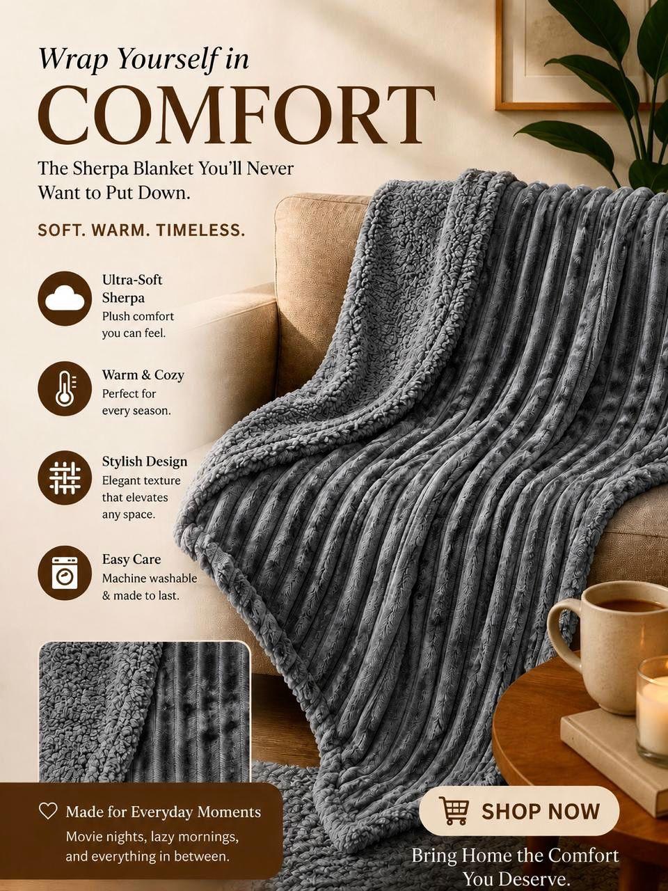 The Pink Muse, Sherpa Blanket